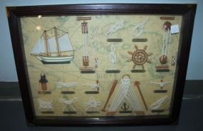 Sailboat Picture and Descriptions 23" w., 18" h.