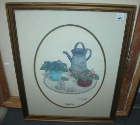 Violets Print by Bill Grawstaff 17" w., 21" h.