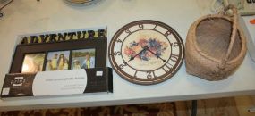Adventure Picture Frame, Basket, Decorative Clock Frame 11" x 15"