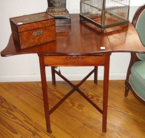 Serpentine Pembroke Table with Cross Stretchers