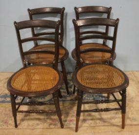 Set of Four Rosewood Grained Victorian Side Chairs 16"w., 32"h.