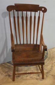 Early Pine Chair Possibly North Carolina Arm Chair that matches Boston rocker, lot 117, 26"w., 46"H.