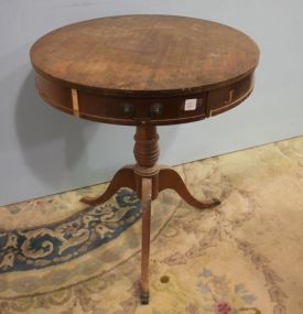 Vintage Drum Table 23"w., 27"h.