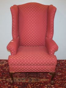 Chippendale Style Wing Back Chair matches previous lots, 27"w., 31"d., 45"h.