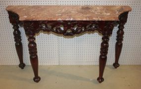 Marble Top Console Table 51"w., 15"d., 31"h.