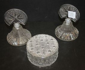 Two Perfume Bottles chips, 4"dia