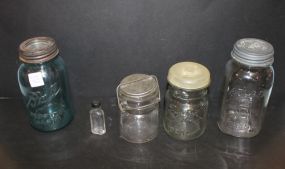 Fruit Jars, Jar, and Small Bottle bottle 3"h.