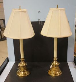 Pair of Brass Table Lamps 29"h.