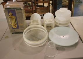 Nine Glass Shades and Security Lantern