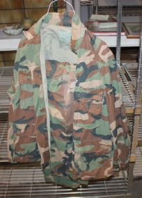 Camo Button Up Shirt and Pants Army Pattern, Medium Shirt, Pants, Medium