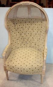 Unusual Dome Top, Cane Barrel Back Arm Chair 27"w., 26"d., 51"h.