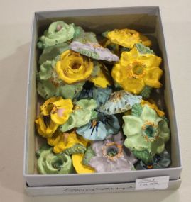 26 Small Iron Flower/Candleholders 2"w.