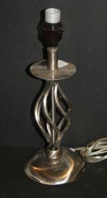Silvertone Lamp 14"h