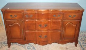 1960s French Provincial Sideboard Matches lot #390, 425, 426, and 428; 62"w., 21"d., 33"h.