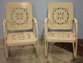 Metal Chair and Metal Rocker Matches lot # 429; 20"w., 35"h.