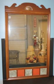 Mirror with Decorative Tiles 23"w., 39"h.