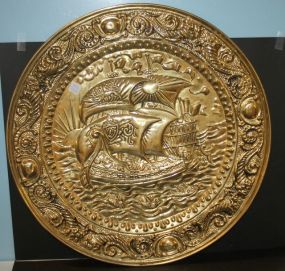 Press Brass Wall Plaque 24"dia.