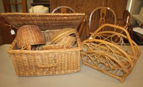 Large Rectangular Basket Full of Baskets, Magazine Rack