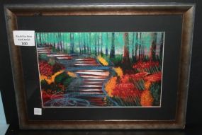 Signed Pastel by New York Artist 22"w., 17"h.