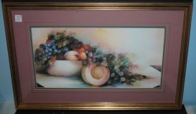Limited Edition Print of Fruit by J.D. Huggins 27"w., 17"h.