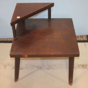 Two Tier Vintage Table 24"square, 22"h.
