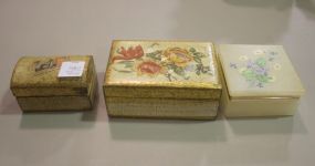 Florentine Box, Florentine Box, and Marble Box box 3"w.
