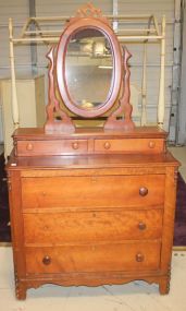 Walnut Victorian Dresser 38"w., 67"h., 32"d.