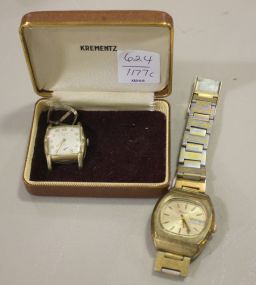 10K RGP Bezel, Stainless Steel Back Watch (no Band) Bulova, Basic Metal Bezel , Stainless Steel Back Wrist Watch