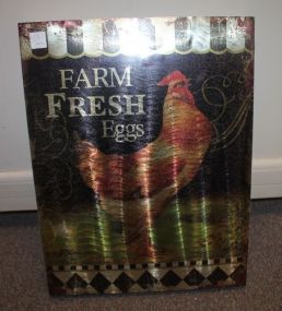 Reproduction Wood Farm Fresh Eggs Sign 15"w., 20"h.