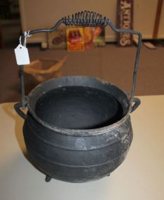 Cast Iron Bean Pot with Handle 11"dia., 10"h.