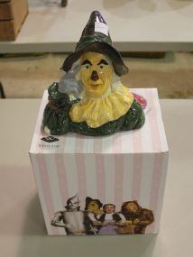 Wizard Of OZ "Scarecrow" Porcelain Bank 7"h., with original box