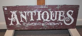 Reproduction Wood Antique Sign 34"w., 12"h.