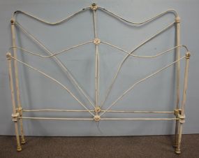 Double Size Iron Bed Has rails, 48"h.