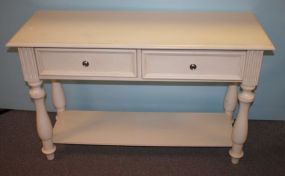Painted Two Drawer Console 48"w., 18"d., 30"h.