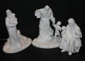 Lenox "Footprints in the Sand", Lenox Children's Blessing, Lenox "Light of the World" Lenox "Footprints in the Sand" 9"h., Lenox Children's Blessing 7"h., Lenox "Light of the World" 9"h.