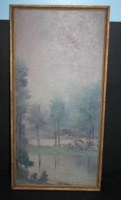 Landscape Print by Mendez 12"w., 24"h.