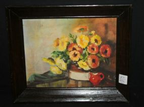 Nita Rothe Painting of Flowers 12"w., 10"h.