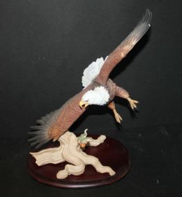 Lenox Eagle Figurine (broken tip of wing) on stand, 13"h.
