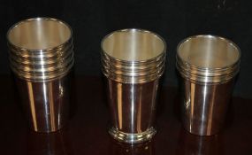 Twelve Rogers Brothers Silverplate Tumblers 3"
