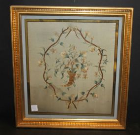 Framed Antique Stitchwork 18"w., 20"h.