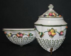 Andrea Ceramic Wall Fountain 20"h., 12"w.