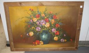 Floral Oil Painting 49"w., 28"h.