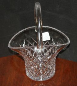 Lead Crystal Hat Basket 9" h.
