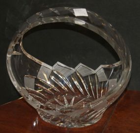 Lead Crystal Basket 11" h.