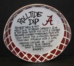 Alabama Roll Tide Dip Bowl 11" dia.