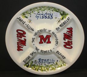 Ole Miss Veggie Tray 14 1/2" dia.