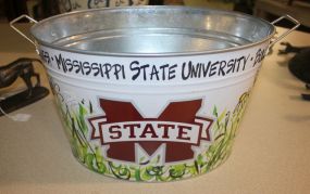 MSU Galvanized Bucket 9 1/2" h.