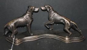 Reproduction Cast Iron Dog Statue 18" l., 9" h.