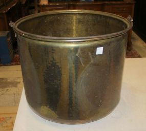 Very Large Brass Planter with handle 19"dia.