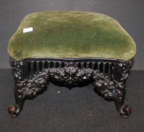 Iron Footstool 13"square, 9"h.